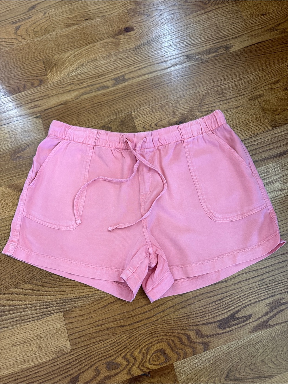 Gap Lyocell Pull On Shorts Pink or coral Elastic Waist Casual Lounge Size Large